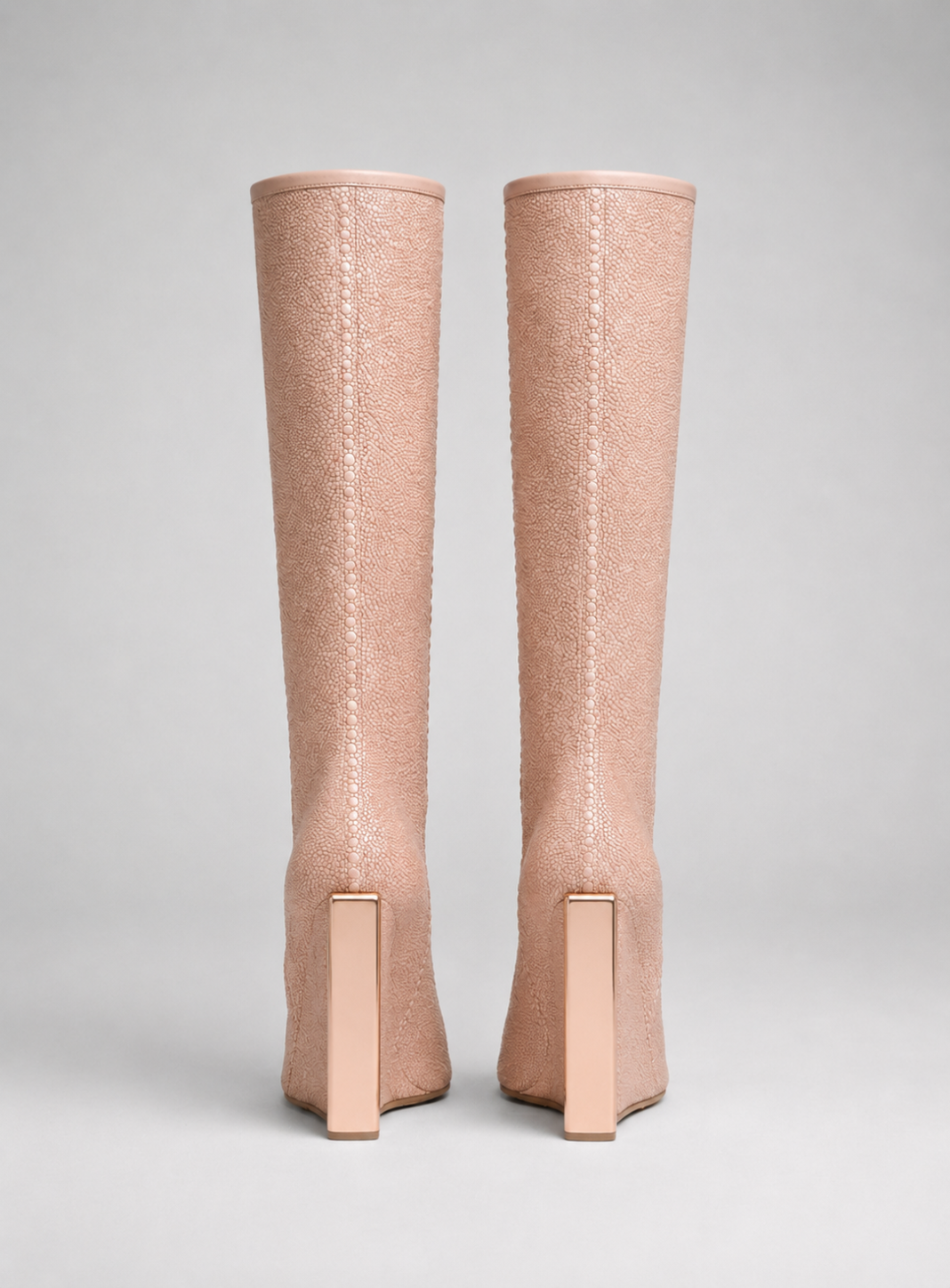Rosé Galuchat Column Boot